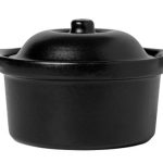 Broste Vig pottur með loki Ø20,5 Stoneware sv.