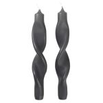 Broste Twist kerti dökkgrátt s/2