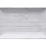 LW Melamin diskur marble ferkantaður 21cm