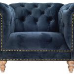 Andros stóll Velvet Navy