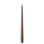 Deluxe Homeart rafmagnskerti s/2 mocca H 28cm