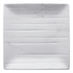 LW Melamin diskur marble ferkantaður 22cm