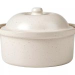 Broste Vig pottur með loki Ø20,5 Stoneware beige